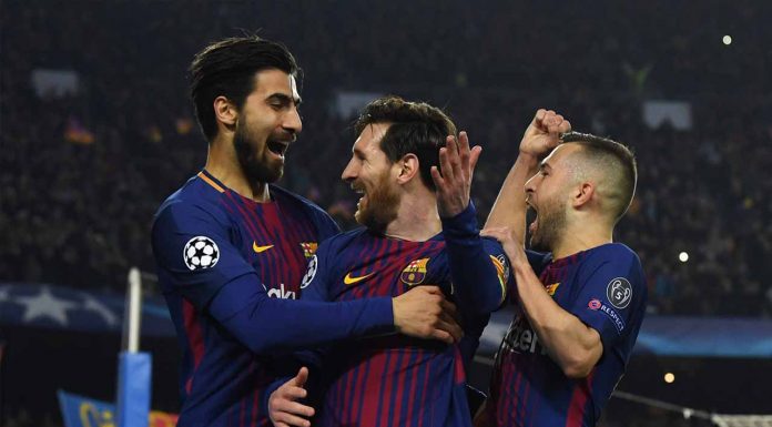 Andre Gomes Lionel Messi Jordi Alba