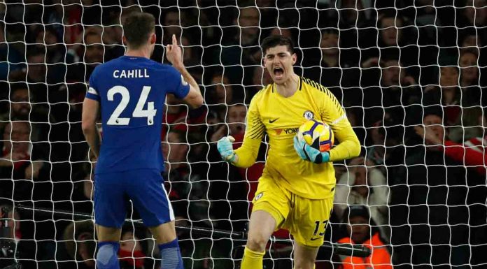 Gary Cahill Thibaut Courtois