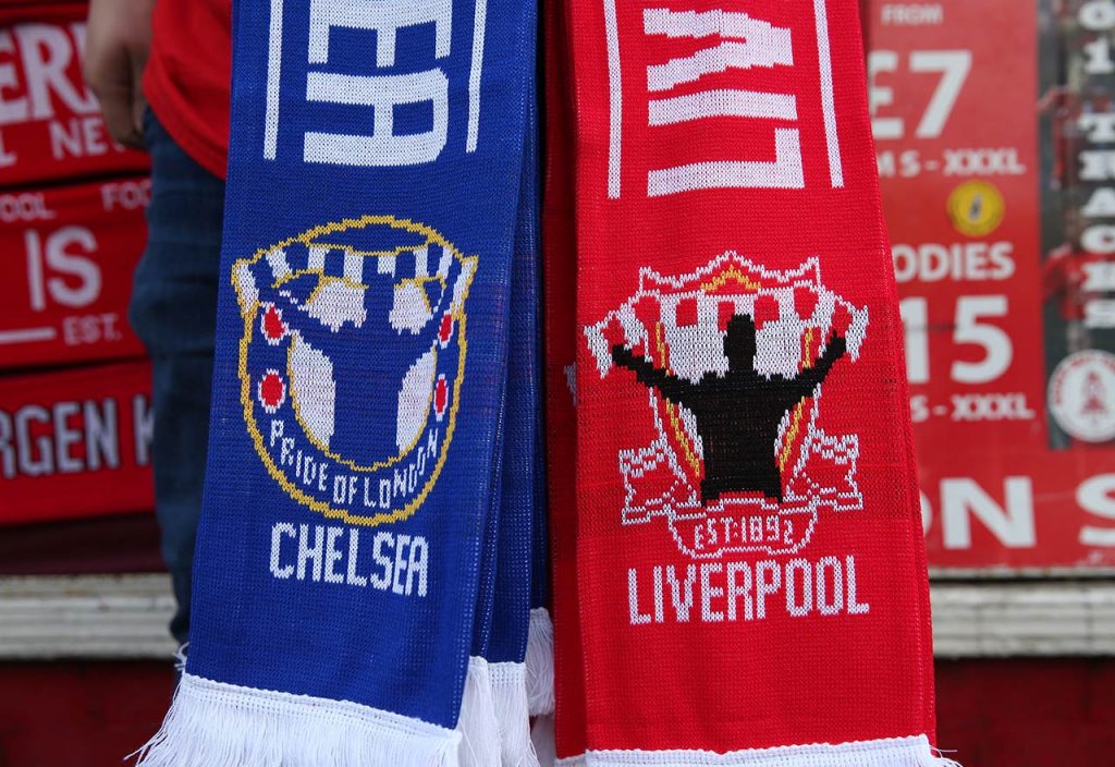 chelsea liverpool scarves
