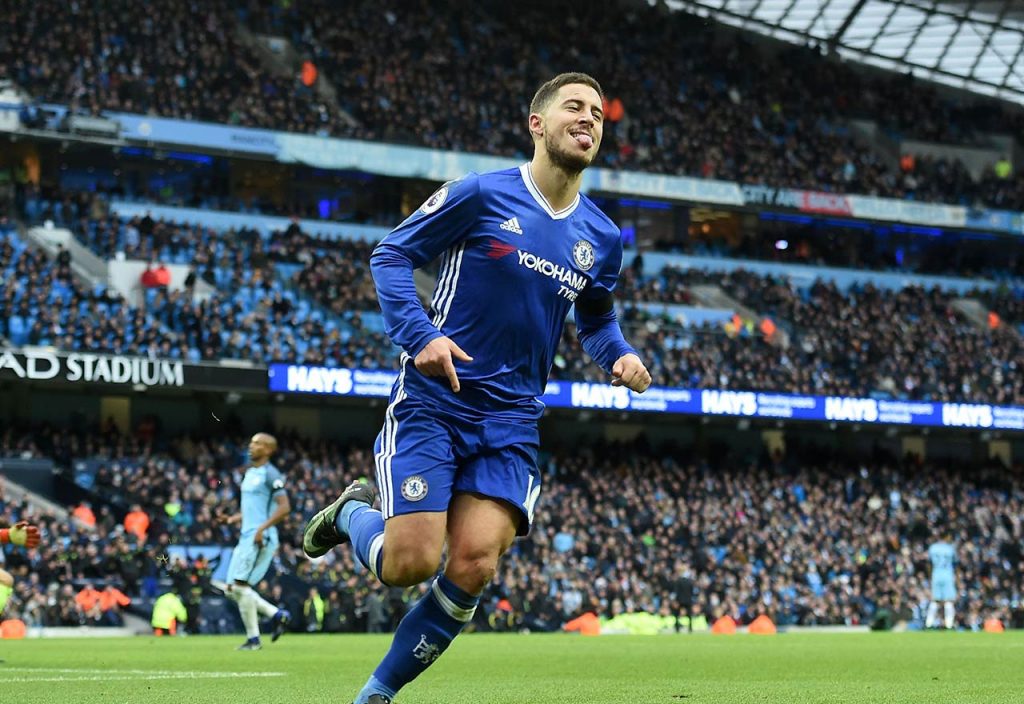 hazard scores against Man City