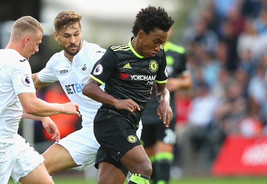 willian against swansea