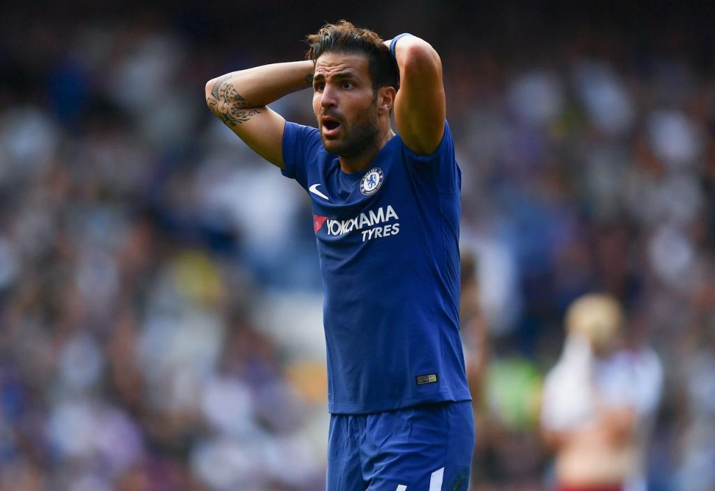 cesc fabregas sent off