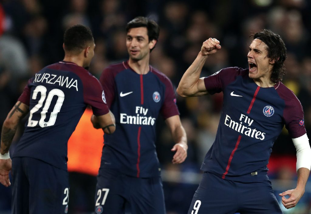 Layvin Kurzawa Javier Pastore Edinson Cavani