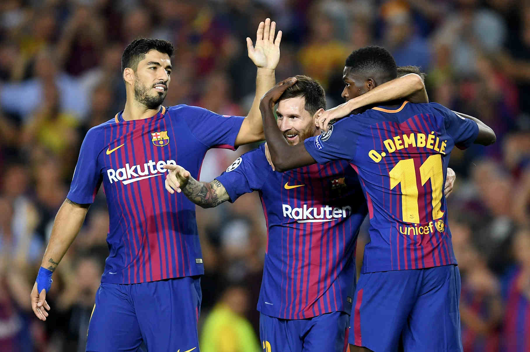Luis Suarez Lionel Messi Ousmane Dembele