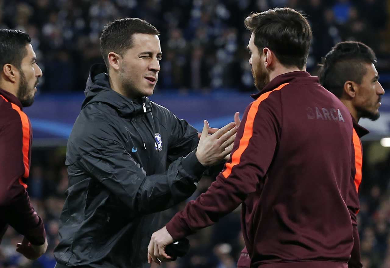 Eden Hazard Lionel Messi