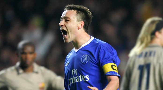 John Terry Celebrating Against Barcelona