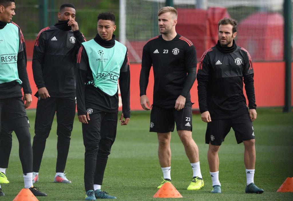 Anthony Martial Jesse Lingard Luke Shaw Juan Mata