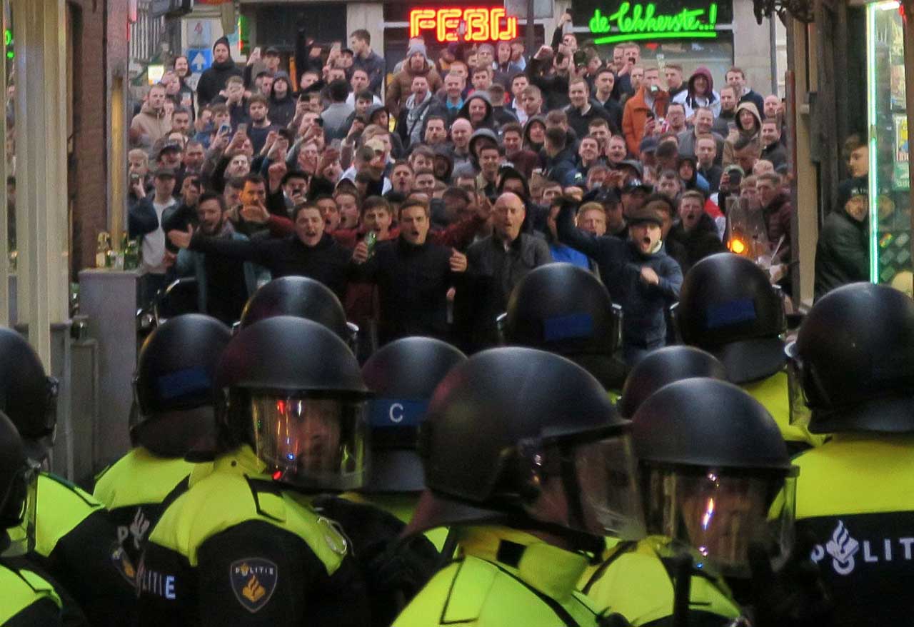 England Fans In Amsterdam