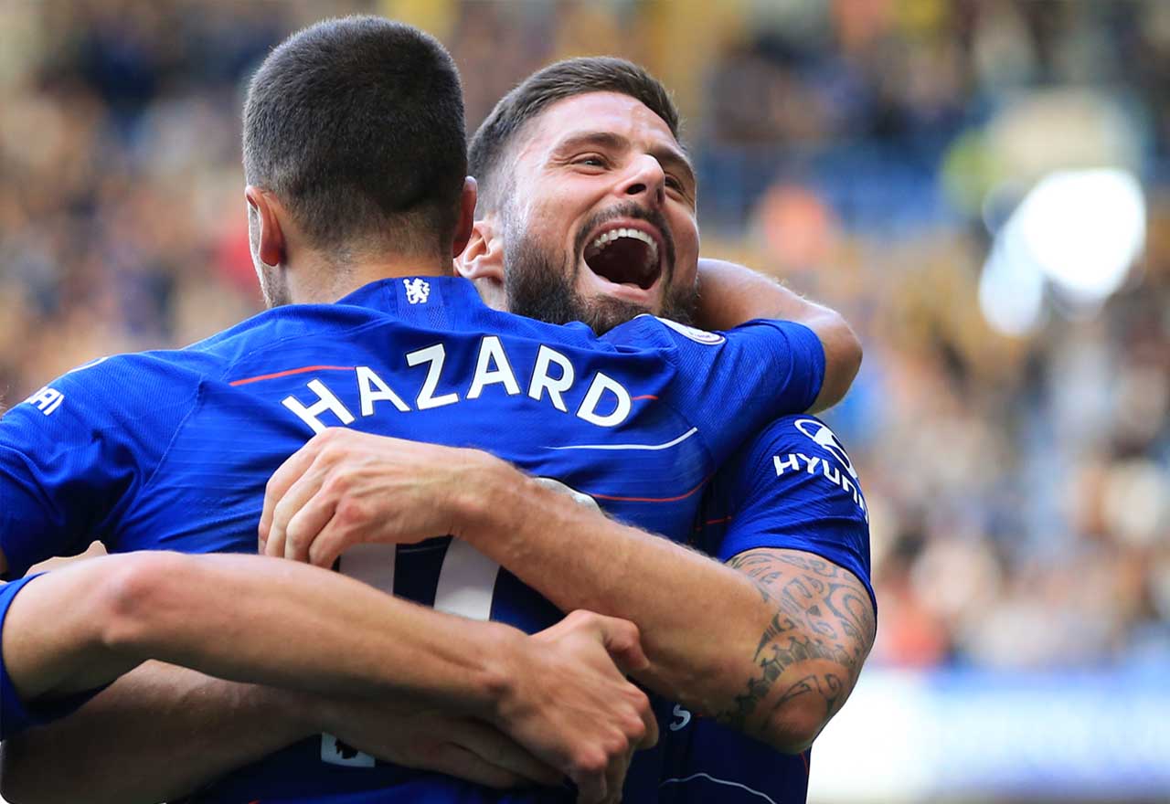 Eden Hazard Olivier Giroud