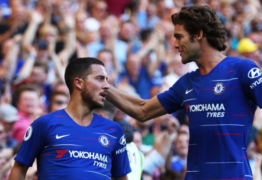 Eden Hazard Marcos Alonso