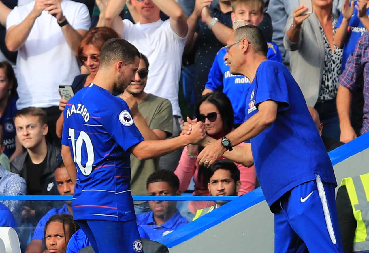 Eden Hazard Maurizio Sarri