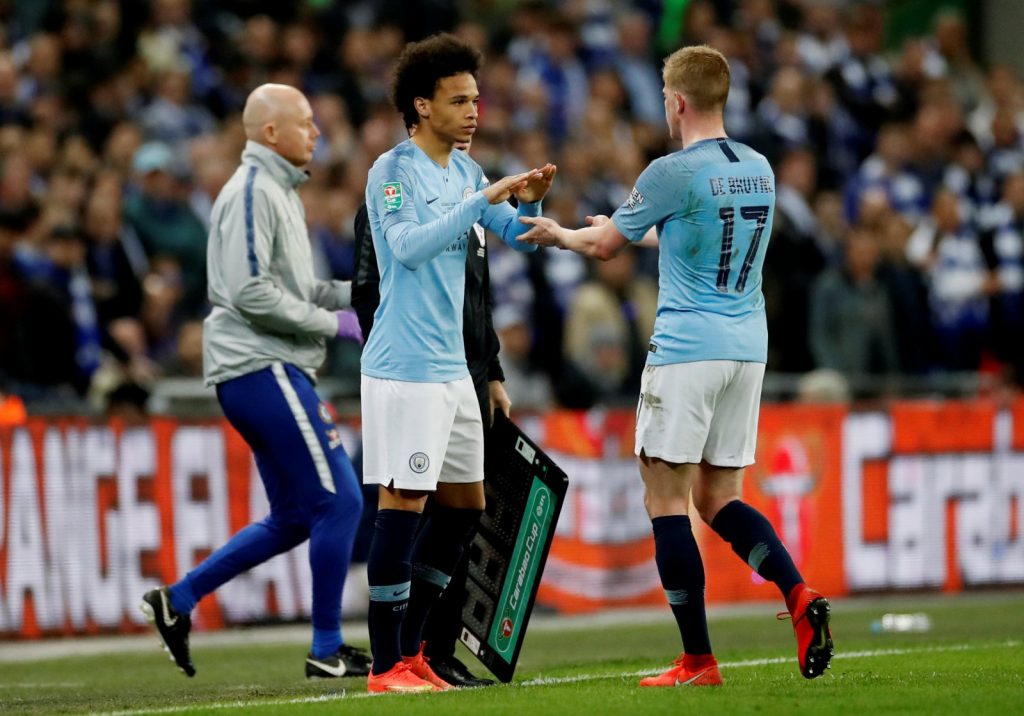 Leroy Sane Kevin de Bruyne