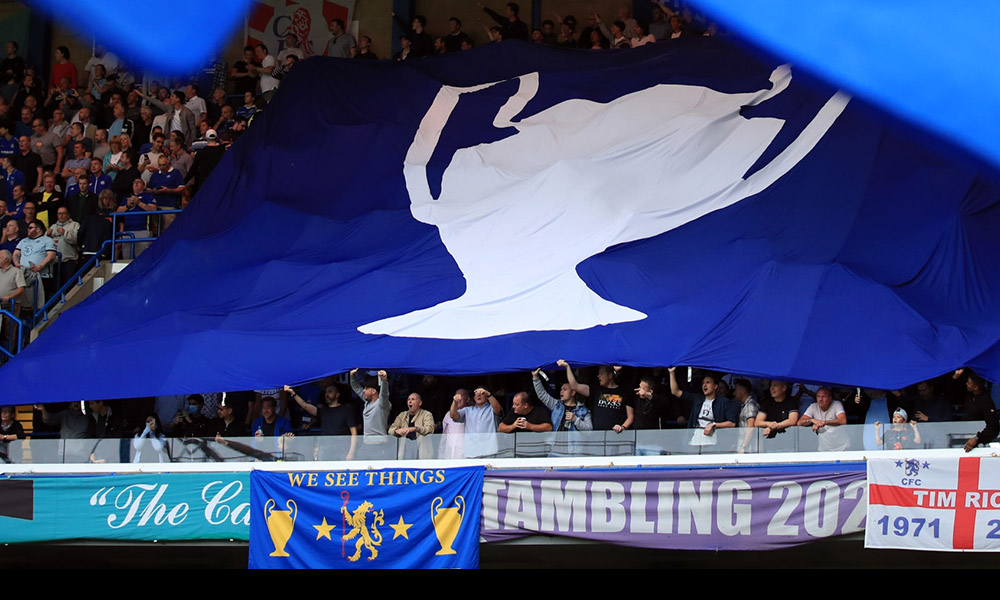 Stamford Bridge Cheslea Champions League Flag