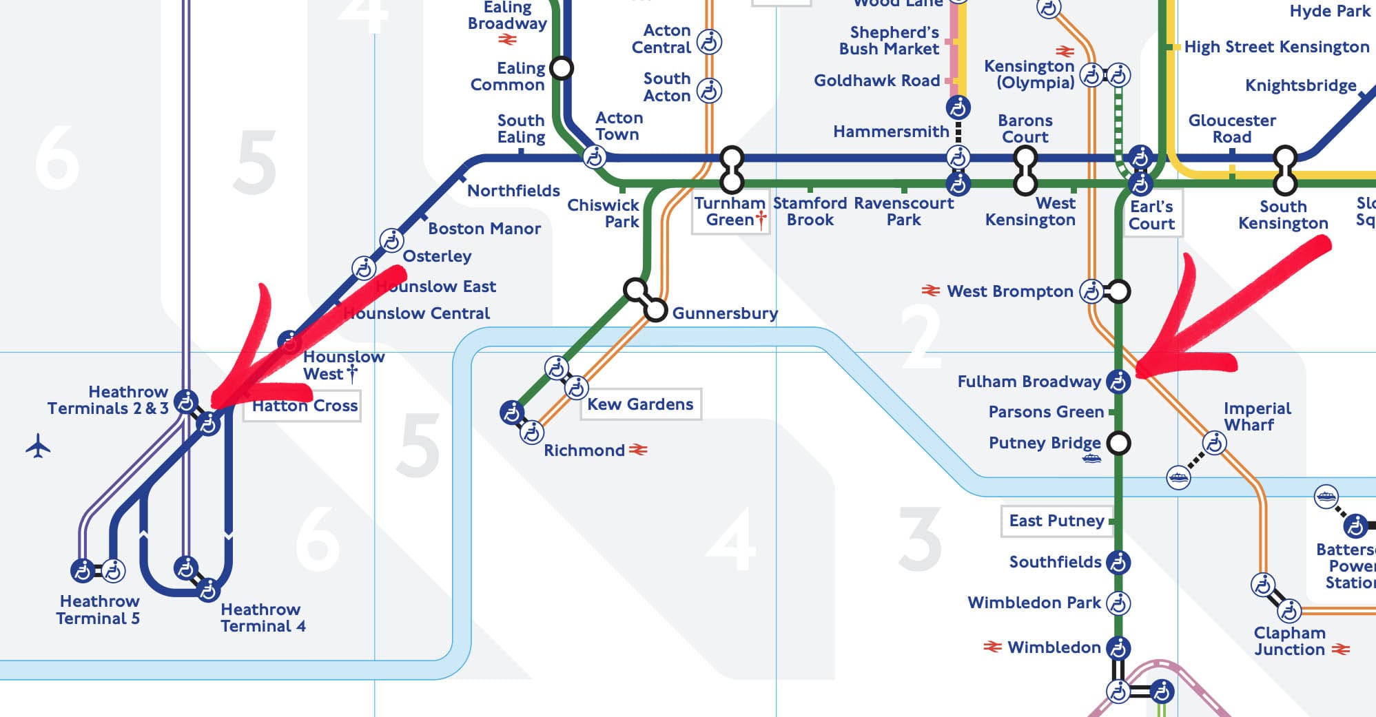 Heathrow Terminals To Fulham Broadway Tube Underground Stamford Bridge