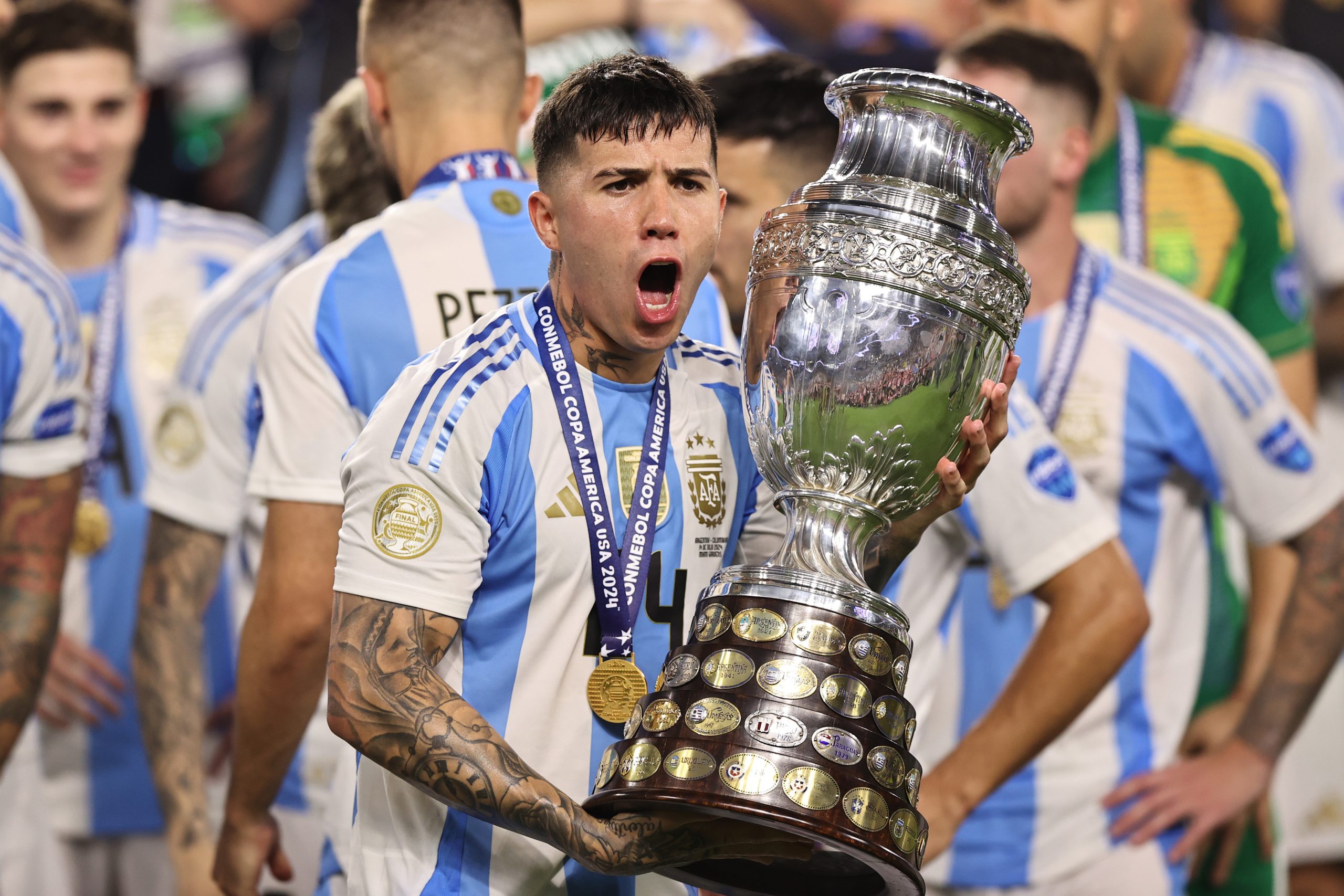 Enzo Fernandez Argentina V Colombia Conmebol Copa America Final