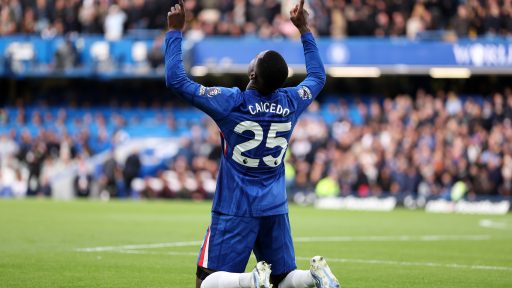 mosies caicedo stamford bridge chelsea v liverpool premier league