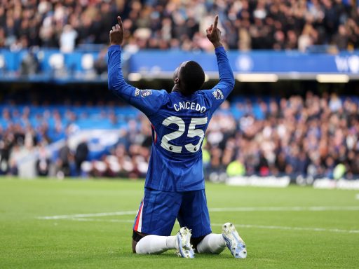 mosies caicedo stamford bridge chelsea v liverpool premier league