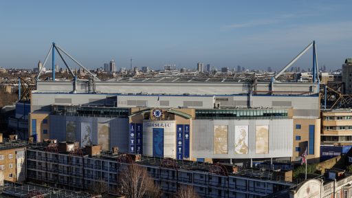 stamford bridge football stadium chelsea fc west stand view