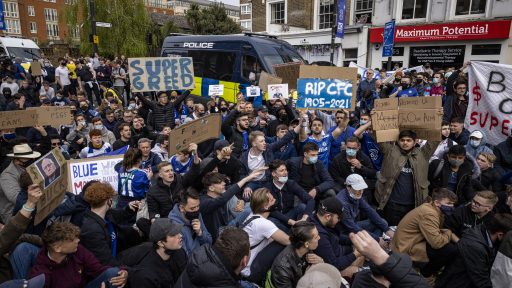 chelsea fans protest stamford bridge