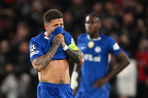 Enzo Fernandez of Chelsea looks dejected