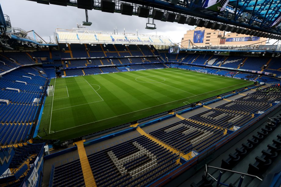 View inside Stamford Bridge before a Chelsea game