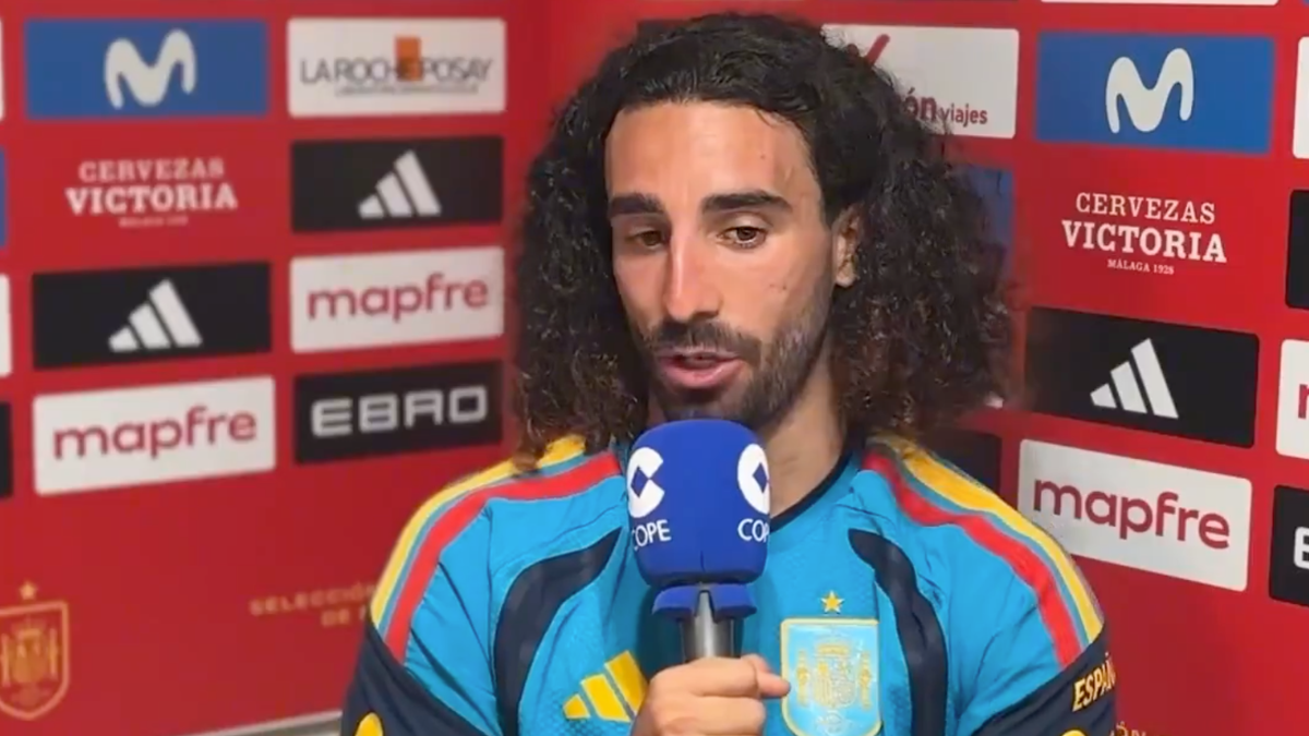 Marc Cucurella interviewed on Spanish TV.