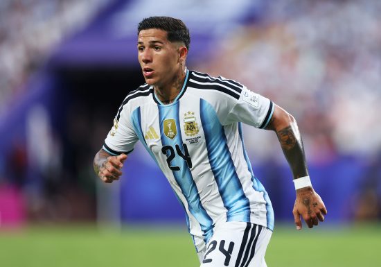 Enzo Fernandez playing for Argentina.