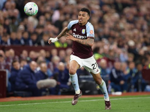Morgan Rogers playing for Aston Villa.