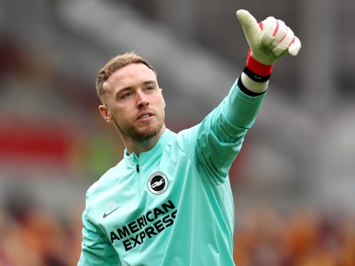 Jason Steele playing for Brighton.
