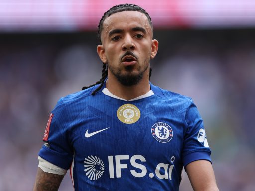 Malo Gusto playing for Chelsea.