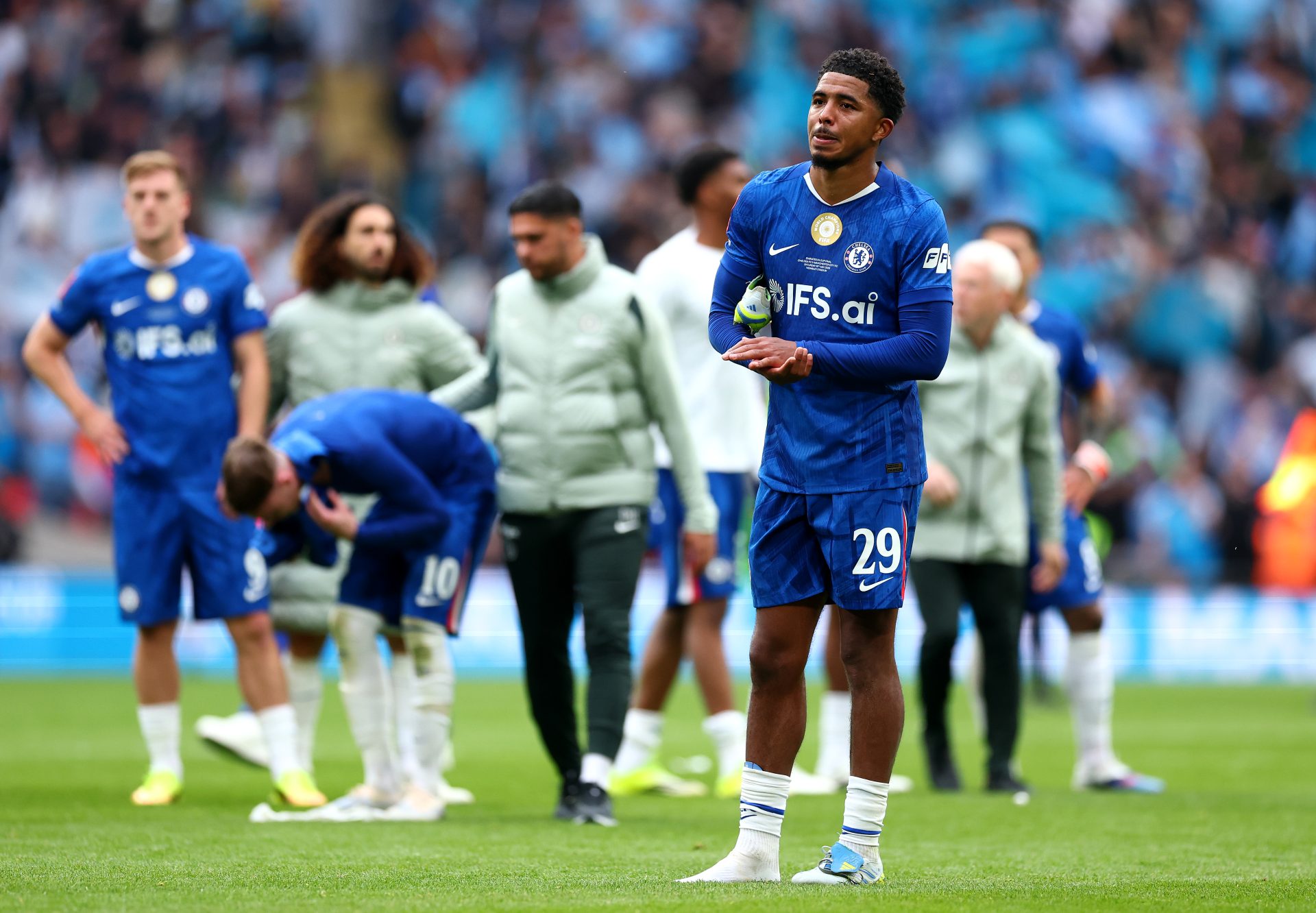 Welsey Fofana after the FA Cup final.