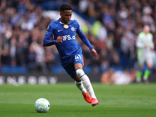 Estevao playing for Chelsea.