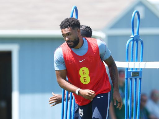 Reece James trains for England.