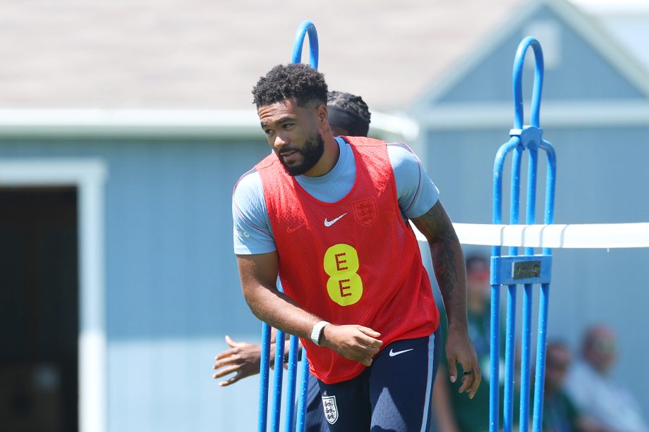 Reece James trains for England.