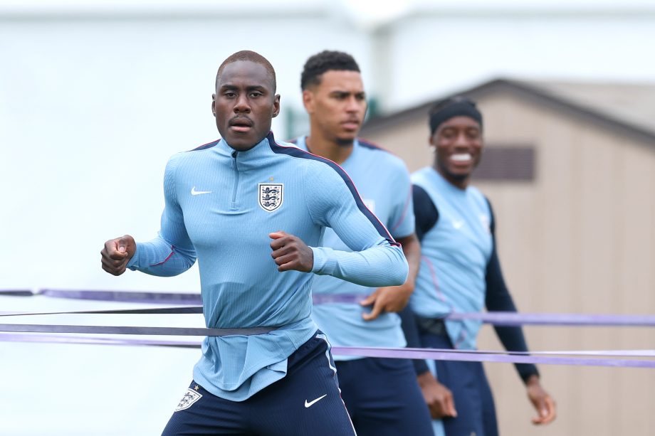 Trevoh Chalobah trains with England.