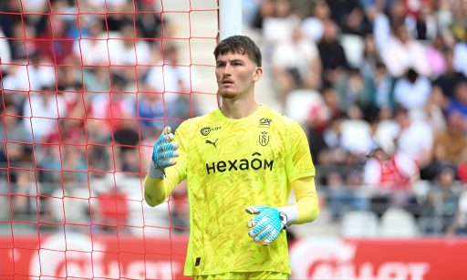 Ewen Jaouen playing for Stade Reims