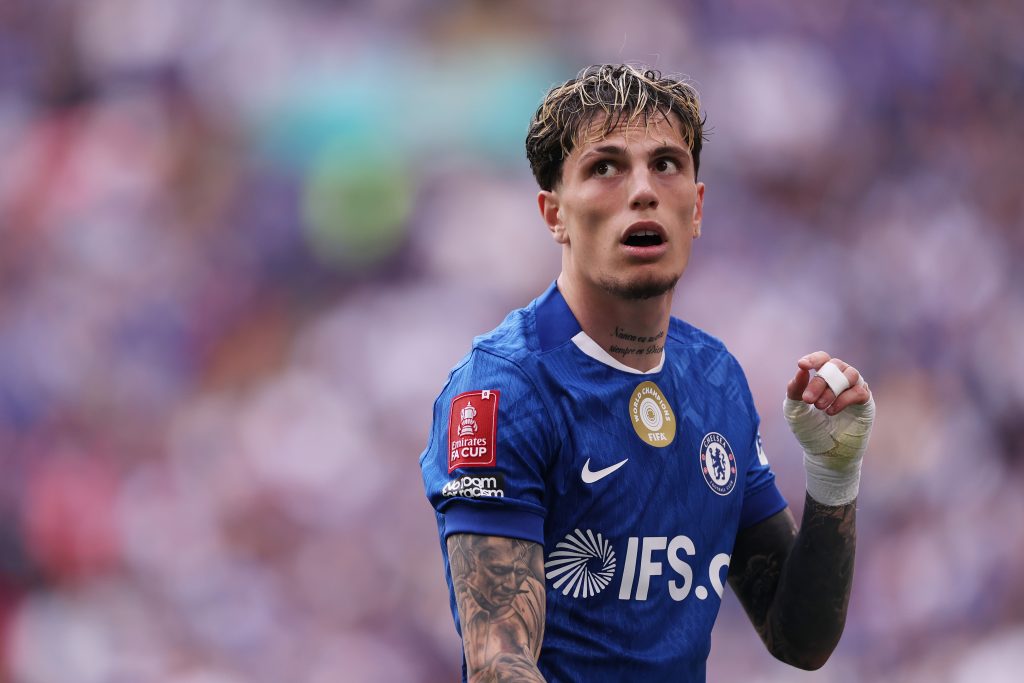 Alejandro Garnacho playing for Chelsea