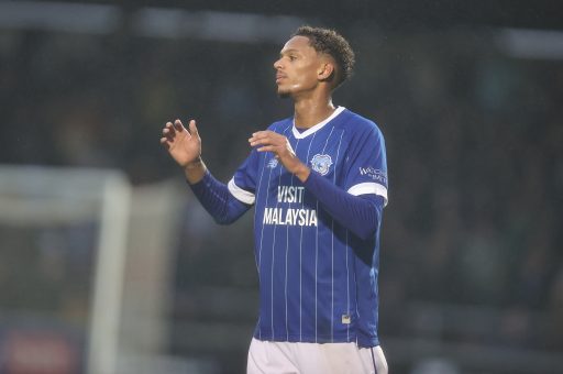 Omari Kellyman playing for Cardiff.