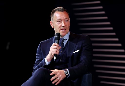 John Terry speaks at a forum.