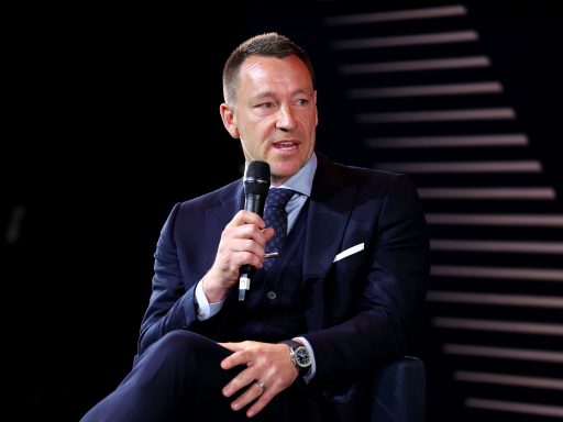 John Terry speaks at a forum.