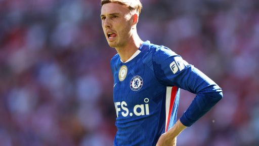 Cole Palmer of Chelsea looks on during the Premier League match
