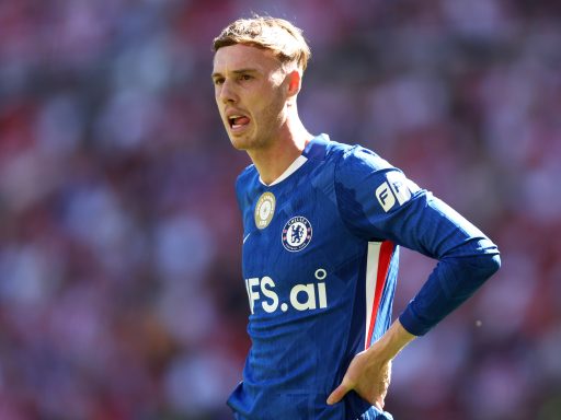 Cole Palmer of Chelsea looks on during the Premier League match