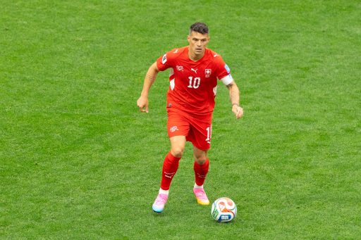 Granit Xhaka on the ball.