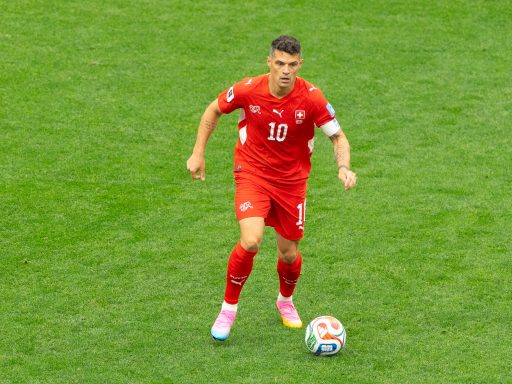 Granit Xhaka on the ball.