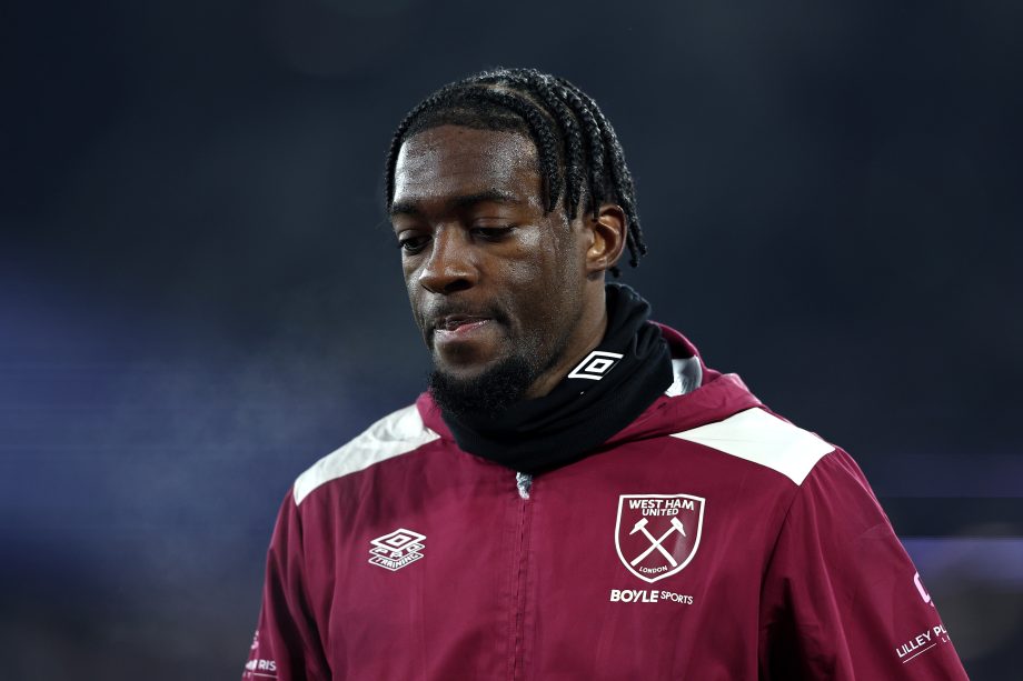 Axel Disasi playing for West Ham.