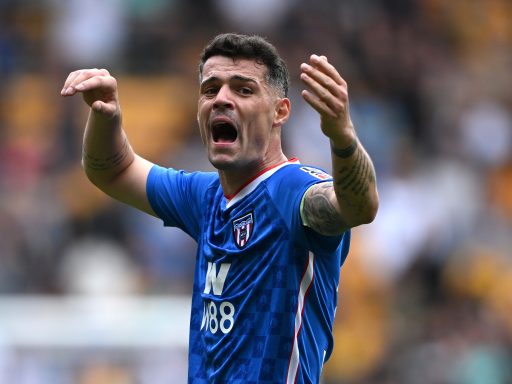 Granit Xhaka playing for Sunderland.