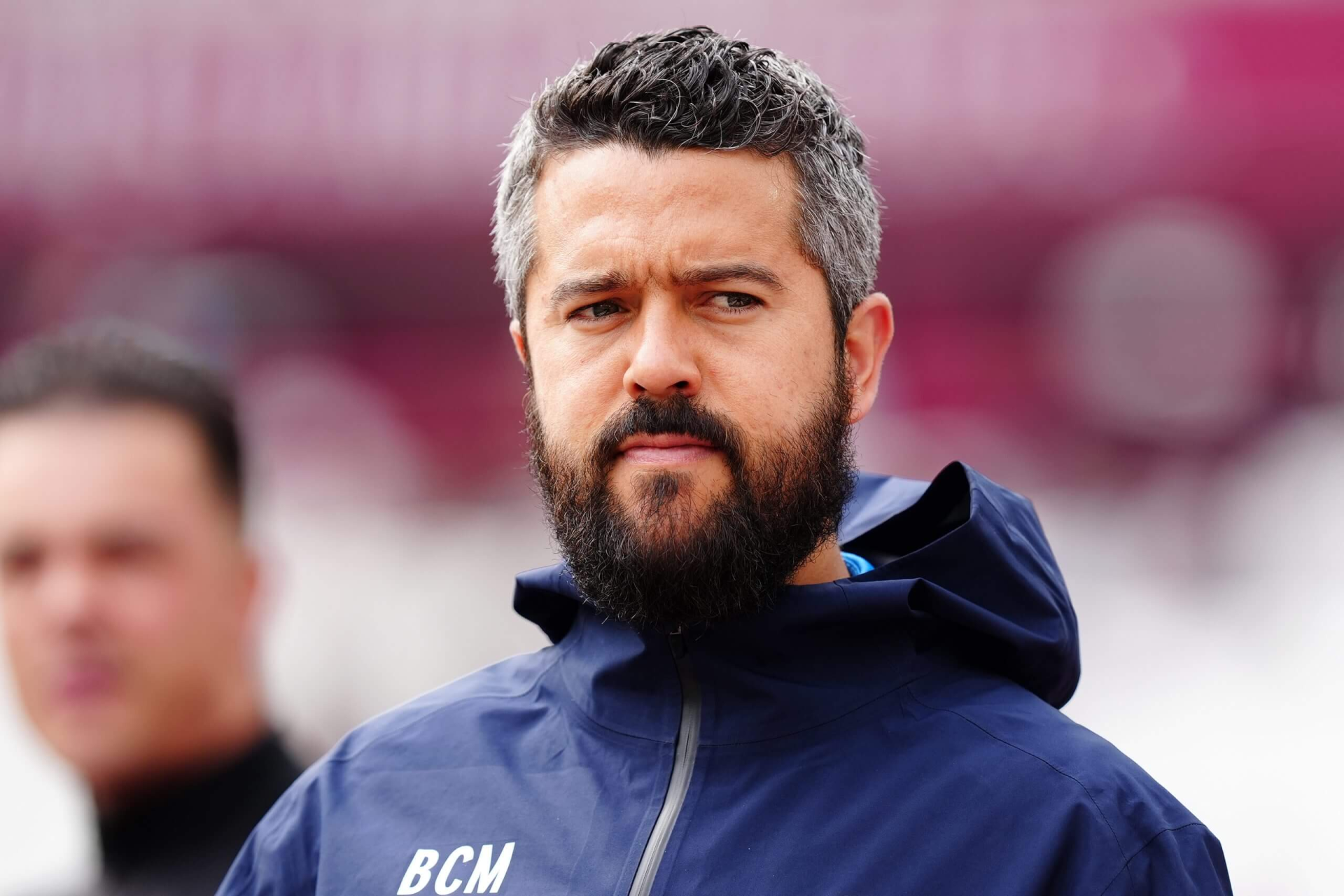 Bernardo Cueva on the touchline