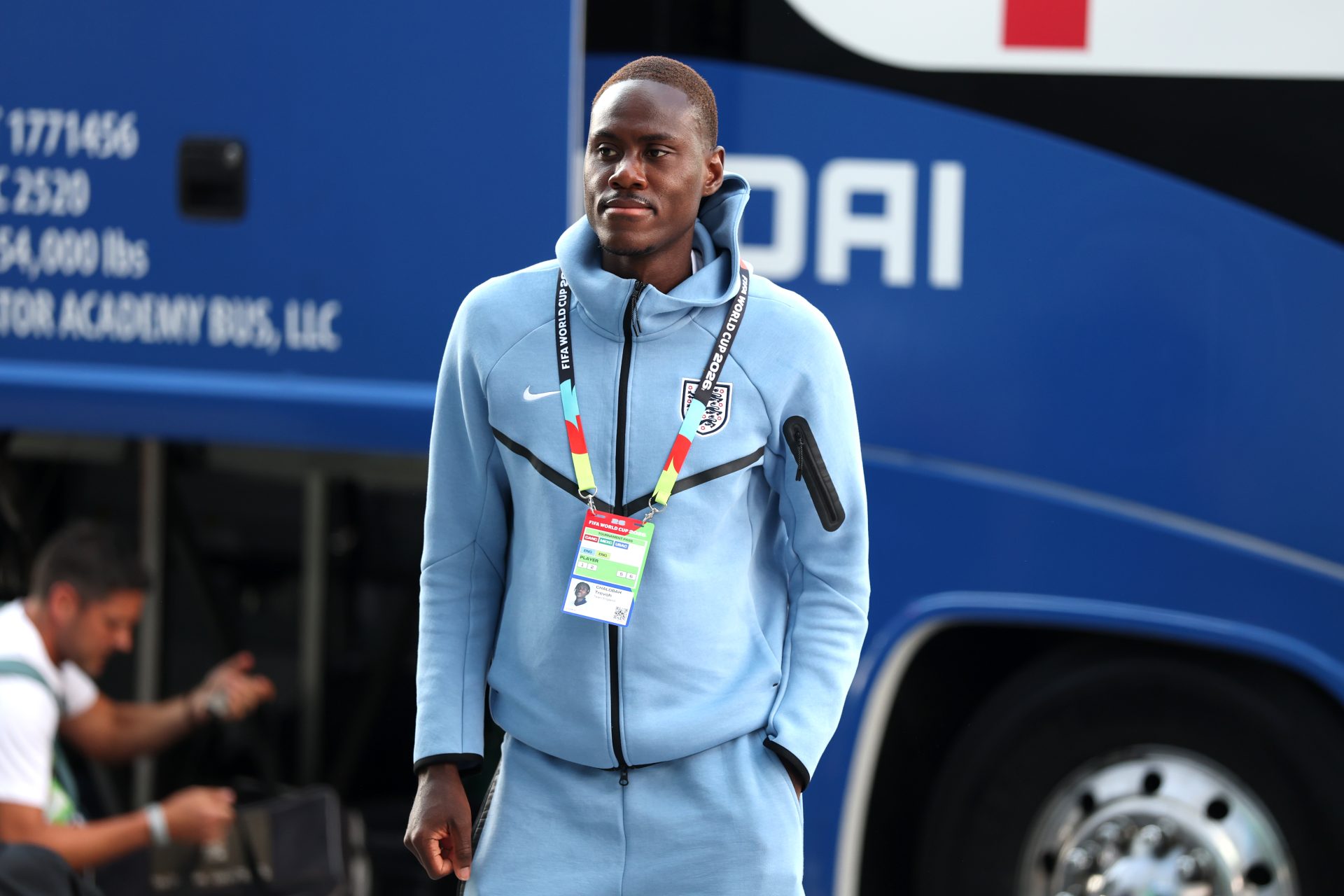 revoh Chalobah of Chelsea & England arrives at the stadium