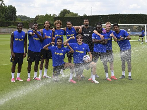 Chelsea team in pre-season training win