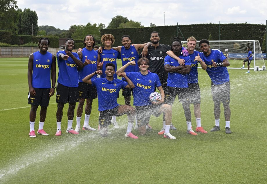 Chelsea team in pre-season training win